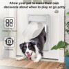 Smart Electronic Pet Door, Automatic Dog Door with 3 Modes, Battery Powered Electronic Sensor Pet Door with 1 Sensing Key, Fit for Large Pets Up to 85lbs. (Not WiFi Connected/App Enabled) - Image 2