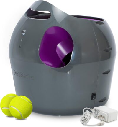 PetSafe Automatic Ball Launcher - Interactive Dog Toy for Enrichment - Tennis Balls Included - Motion Sensor Promotes Safe Play - Indoor & Outdoor - Adjustable Range - A/C Adaptor or Batteries