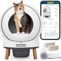 PetSafe ScoopFree SmartSpin Self-Cleaning Cat Litter Box – Advanced Odor Control – App Controlled with Health Monitoring – Works with Any Litter – Up to 2 Weeks of Hands-Free Cleaning