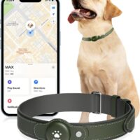 MODUS GPS Tracker for Dogs, 2 in 1 Pet Tracking Smart Collar (Only iOS), Real-time Location/No Monthly Fee/Unlimited Range GPS Tracker Dog Collar Tracking Devices for Small Medium Large Dogs