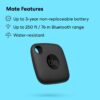 Tile Mate 1-Pack. Black. Bluetooth Tracker, Keys Finder and Item Locator for Keys, Bags and More; Up to 250 ft. Range. Water-Resistant. Phone Finder. iOS and Android Compatible. - Image 6