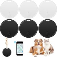 6 Pack Key Finder Portable GPS Tracking Mobile Tracking Smart Anti Loss Device Waterproof Locator Finders Tracker Device for Dog Pet Cat Wallet Keychain Luggage, Alarm Reminder, App Control