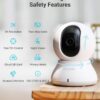 blurams Security Camera, 2K Indoor Camera 360° Pet Camera for Home Security w/Motion Tracking, Phone App, 2-Way Audio, IR Night Vision, Siren, Works with Alexa & Google Assistant(2.4GHz ONLY) - Image 2