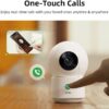 AOSU 2K Security Camera Indoor, Baby Monitor Pet Camera 360-Degree for Home Security,Camera with 5/2.4 GHz Wi-Fi Router, One-Touch Call, Smart Motion Tracking, IR Night Vision, Compatible with Alexa - Image 2