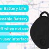 Unlimited Range GPS Tracking Device Item Locator for Car, Purse, Pet, Key Work with Apple Findmy No 3rd App Needed (Black) - Image 3