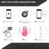 8 Pack Key Finder Locator Anti Lost GPS Tracker Wireless Anti Lost Alarm Sensor Device Finder Mini Pet GPS Tracker for Locating Phone Keys Wallets Luggage Item Finder, 5 Colors - Image 3