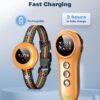 2-in-1 Dog Shock Collar & Dog Bark Collar - Smart Anti Barking Dog Training Collar with 5 Adjustable Sensitivity & 3300FT Remote for All Breeds IP67 Waterproof Rechargeable E-Collar (Orange) - Image 8