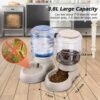 2 Pack Automatic Cat Feeder and Water Dispenser in Set Gravity Food Feeder and Waterer Pet Food Bowl for Small Medium Dog Pets Puppy Kitten Big Capacity 1 Gallon x 2 - Image 3