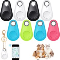 8 Pack Key Finder Locator Anti Lost GPS Tracker Wireless Anti Lost Alarm Sensor Device Finder Mini Pet GPS Tracker for Locating Phone Keys Wallets Luggage Item Finder, 5 Colors