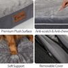 Orthopedic Dog Beds for Large Dogs, Waterproof Dog Beds Large, Memory Foam Dog Couch Bed, Comfy Bolster Pet Bed with Removable Washable Cover, Nonskid Bottom (Large, Dark Grey) - Image 4