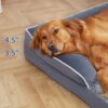 Orthopedic Dog Beds for Large Dogs, Waterproof Dog Beds Large, Memory Foam Dog Couch Bed, Comfy Bolster Pet Bed with Removable Washable Cover, Nonskid Bottom (Large, Dark Grey) - Image 7