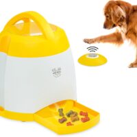 Arf Pets Dog Treat Dispenser with Remote Button – Dog Memory Training Activity Toy – Treat While Train, Promotes Exercise by Rewards, Improves Memory & Positive Training for A Healthier & Happier Pet