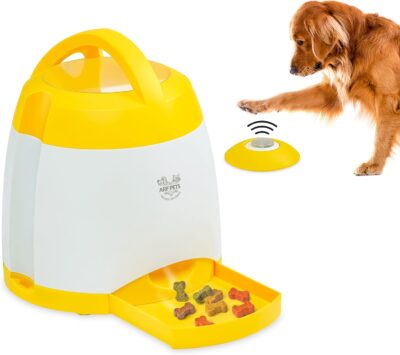 Arf Pets Dog Treat Dispenser with Remote Button – Dog Memory Training Activity Toy – Treat While Train, Promotes Exercise by Rewards, Improves Memory & Positive Training for A Healthier & Happier Pet