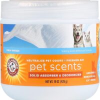 Arm & Hammer For Pets Pet Scents Solid Gel Deodorizer in Fresh Breeze Scent | Room Deodorizer Solution for Homes with Pets, Odor Removing Gel, 15 Ounces