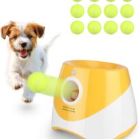 Automatic Ball Launcher For Dogs，Ball Launcher For Dogs With 12 Tennis Ball， Dog Ball Thrower Launcher,Ball Launcher For Large Dogs,Tennis Ball Launcher For Small Dogs,Self Throwing Ball Machine