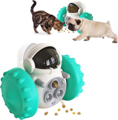 Automatic Cat Feeder & Dog Toy Combo | Interactive Cat Toy, Puppy Toys, Cat Food Dispenser, Dog Treat Dispensers, Cat Slow Feeder, Cat Puzzle Toy, Dog Puzzle Toy, Automatic Dog Feeder