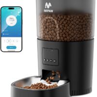 Automatic Cat Food Dispenser, WiFi Cat Feeder with APP Control for Pet Dry Food, Timed Pet Feeder Programmable, Dual Power Supply