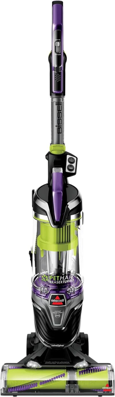 BISSELL 24613 Pet Hair Eraser Turbo Plus Lightweight Vacuum, Tangle-Free Brush Roll, Powerful Pet Hair Pick-up, SmartSeal Allergen System, Specialized Pet Tools, Easy Empty Dirt Tank