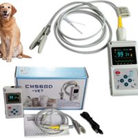 CONTEC Veterinary Handheld CMS60D-Vet Pulse Tester Pulse Oxygen Saturation and Pulse Rate Tongue Probe Pets/Animals/cat/Dog with PC Software