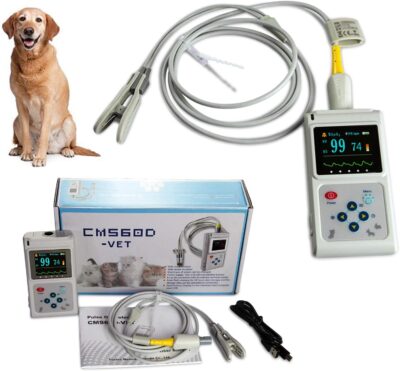 CONTEC Veterinary Handheld CMS60D-Vet Pulse Tester Pulse Oxygen Saturation and Pulse Rate Tongue Probe Pets/Animals/cat/Dog with PC Software