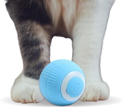 Cat Ball Toy, Interactive Cat Toys, Automatic Motion Activated Moving Ball Hide and Seek Game for Indoor Exercise，Gifts for Kittens