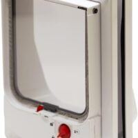 Cat Mate Electromagnetic 4-Way-Locking Cat Flap with 2 Collar Keys - White