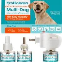 Dog Calming Pheromone Anxiety Diffuser: Dog Calming Pheromones Anti Anxiety Plug Diffuser - Anti Anxiety Calming Pheromone Diffuser for Dogs - Calm Dogs Stress Relief 1 Diffuser & 2 Pheromone Refills