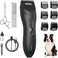 Dog Clippers for Grooming, Dog Shaver Clippers Kit Low Noise, Rechargeable Cordless Electric Trimmer Quiet Hair Clippers Set for Dogs Cats Pets