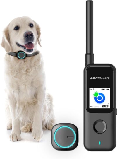 Dog GPS Tracker, GPS Pet Tracker for Dog No Monthly Fee and No Subscription, Dog Collar Tracking Device Without Cell Signal, Real-Time GPS Tracker for Dog Without Mobile Phones Pro Black