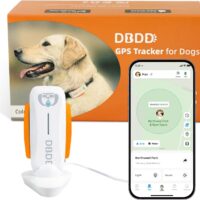 Dogs GPS Tracker, Pet GPS Location Tracker with Collar, Real Time Location & Escape Alerts & Smart Activity Tracking Device, Waterproof, Tiny & Light(White)