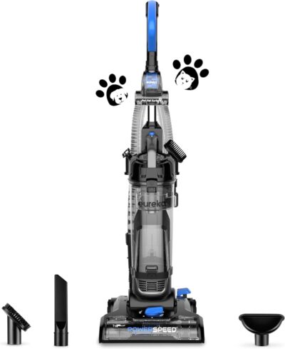 Eureka PowerSpeed Bagless Upright Vacuum Cleaner, Pet Turbo, Black