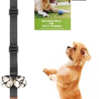 FOLKSMATE Dog Doorbells for Potty Training, Buckle Adjustable Puppy Dog Door Bells with Extra Loud Bells for Dogs Training, Housebreaking, Door Knob, Ring to Go Outside Puppy Pet Supplies Black