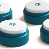 FluentPet Basic Buttons Expansion 4-Pack | Talking Buttons for Communication with Batteries Included | Recordable and Easy-to-Press for Dogs/Cats | Compact Design | HexTiles Required (Sold Separately)