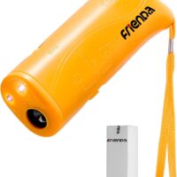 Frienda LED Ultrasonic Dog Trainer Device 3 in 1 Stop Barking Stop Bark Handheld Dog Training Device (Yellow)