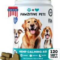 Hemp Calming Chews for Dogs - Anxiety Relief Melatonin for Dogs - USA Product - Dog Calming Chews for Stress, Separation Anxiety, Fireworks, Thunder, Travel, Vet Visits - 120 Soft Dog Calming Treats