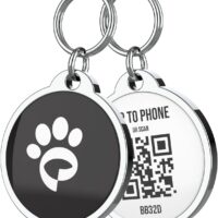 HeyBuddy® QR Code Smart Pet Tags for Dogs & Cats - Personalized Pet Tag Stores Multiple Informations, Includes Scannable GPS Coordinates, Real-Time Notifications, Health Documents & Community Alerts