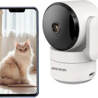 Indoor Camera for Home Security,WiFi Cat/Dog Camera for 360 Degree Pet Monitor, Motion Track,AI Detection,Night Vision,2-Way Audio,Memory Card/Cloud Storage,Privacy Mode,Google Home/Alexa Supported