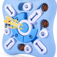 Interactive Dog Puzzle Toys for Large Medium Small Smart Dogs, Squeaky Enrichment Mentally Stimulation Toys for Training, Dog Treat Chew Toy for Puppy&Cats