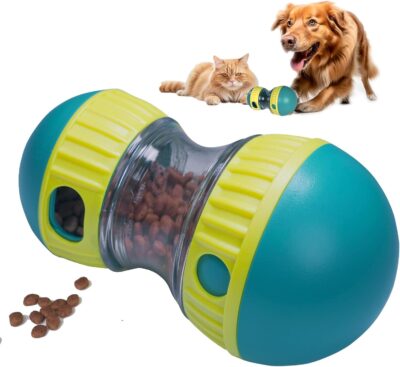 Interactive Dog Toys, Dog Treat Dispenser for Small Medium Large Dogs, Pet Food Dispensing Puzzle Toy Slow Feeder Aggressive Chewers Ball for Boredom Smart Training Playing Home Outdoor