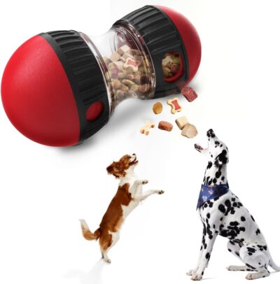 Interactive Treat Dispensing Dog Toys & Adjustable Slow Feeder Ball - Dog Puzzle Toys – Ideal Dog Enrichment Toys to Keep Them Busy - Treat Ball for Dogs