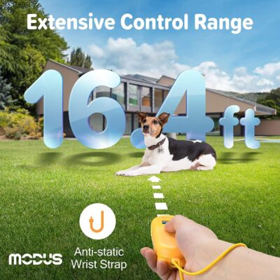 MODUS Ultrasonic Dog Barking Control Device,3 in 1 Sonic Bark Deterrent with LED Light Dog Training Tool&Behavior Aids, Rechargeable Anti Barking Device, Barking Silencer for Dogs(Indoor & Outdoor)