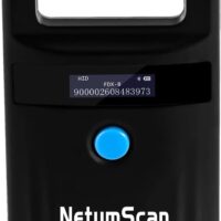 NetumScan Upgraded Pet Microchip Reader Scanner, 256 Data Storage Animal Tag Scanner Rechargeable Handheld Pet Chip ID Scanner with Stable OLED Display for ISO 11784/11785,FDX-B and ID64 RFID EMID