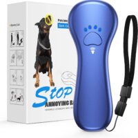 New Anti Barking Device,Dog Barking Control Devices,Rechargeable Ultrasonic Dog Bark Deterrent up to 16.4 Ft Effective Control Range Safe for Human & Dogs Portable Indoor & Outdoor(Blue)