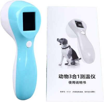 Non Digital Pet Thermometer,Infrared Touchless High Accuracy 3 in 1 Animal Thermometer Temperature Gun Temperature Monitor for Pet Cats Dogs Cattle Sheep Pigs