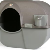 Omega Paw Roll 'n Clean Self Cleaning Litter Box, Brown, Large