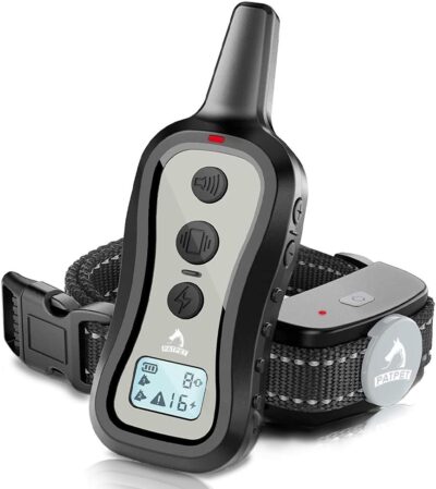 PATPET Dog Training Collar Shock Collar with Remote - 3 Training Modes, Beep, Vibration and Shock, Up to 1000 ft Remote Range, Rainproof for Small Medium Large Dogs