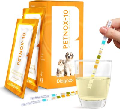 PETNOX 10-Parameter Cat & Dog Urine Test Strips - 30 x Individually Packed & Veterinary Grade Tests - Cat & Dog UTI Test Kit - Pet Test Strips for Urinalysis