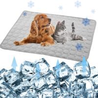 Pet Cooling Mat for Dogs Cats-Ice Silk Dog Cooling Mats, Summer Dog Cooling Pads, Dog Crate Mat Cat Cooling Mat, Portable & Washable Pet Cooling Blanket for Kennel/Sofa/Bed/Floor/Car Seats