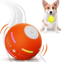 PetDroid Interactive Dog Toys Dog Ball,[Newly Upgraded] Durable Motion Activated Automatic Rolling Ball Toys for/Small/Medium/Large Dogs,USB Rechargeable