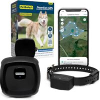 PetSafe Guardian GPS Connected Customizable Fence - Subscription-Free GPS Dog Fence for Large Yards, Create Your Own Boundary for up to 8 Dogs, 10 Static Levels, Long Battery Life & Smartphone Syncing